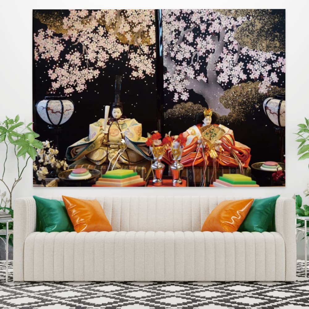 ◾️伝統工芸品　手まり3点　桜　クローバー　ひな祭り　リビング飾り Amazon.co.jp: Qinunipoto タペストリー 雛人形 桜の花 お雛様 雛祭り